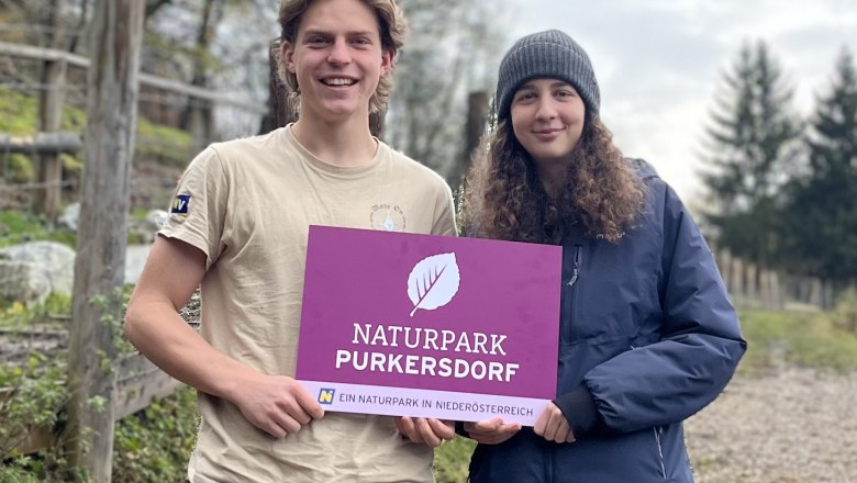 Benedikt Brabetz &amp; Katharina Föger (Freiwilliges Umweltjahr 2023-24), © Naturpark Purkersdorf