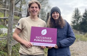 Benedikt Brabetz &amp; Katharina Föger (Freiwilliges Umweltjahr 2023-24), © Naturpark Purkersdorf