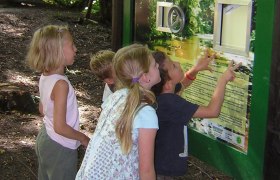 Water station at the nature discovery trail